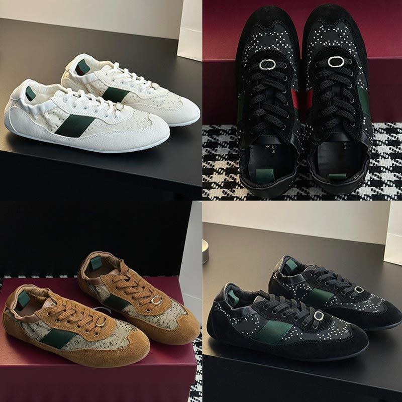 Brand Designer Shift Crystal Sneaker Fashion Women Men Low Top Sports Shoes Designer Flat Rubber Sole Elastic Back Lightweight Comfort Couple Outdoor Casual Shoes