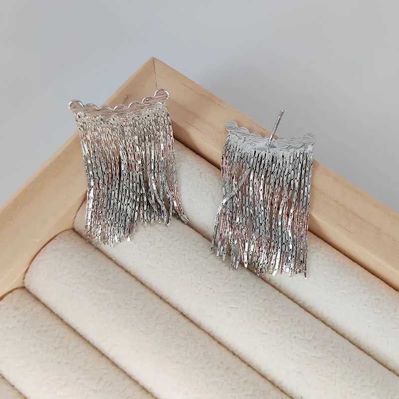 Elegant tassel earrings light luxury niche design high-end chain earrings exquisite female accessories Y250401