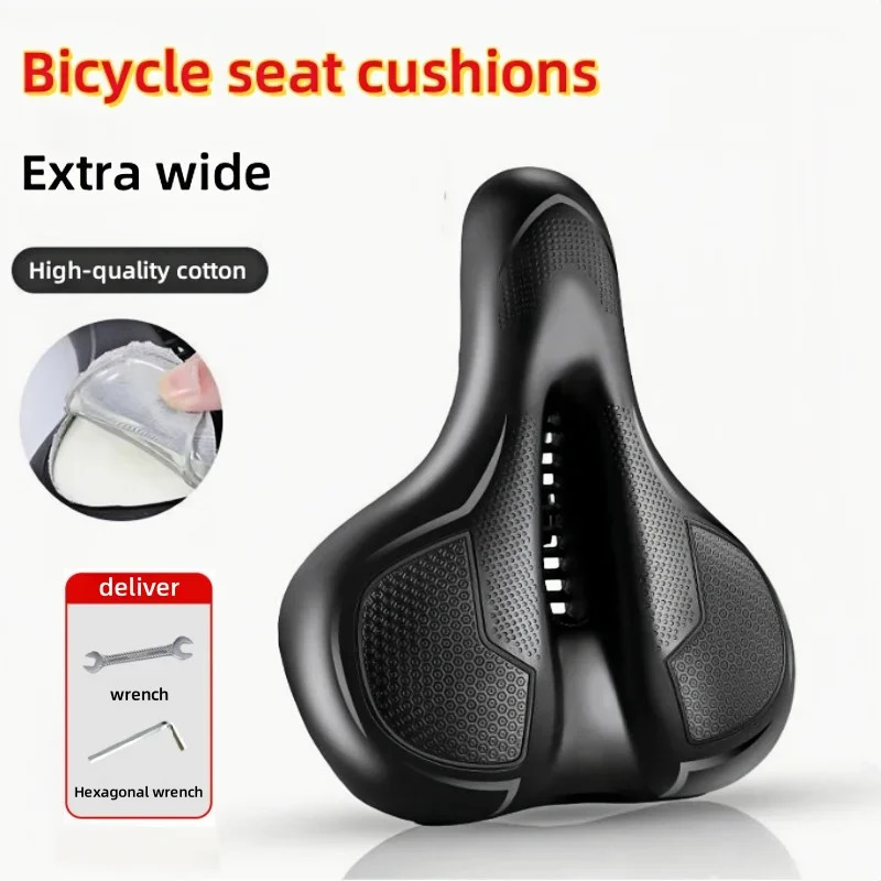 Shockproof Bicycle Seat Hollow Breathable Comfortable Bike Saddle Support for Men Women Cycling Accessories for Long Rides 251027
