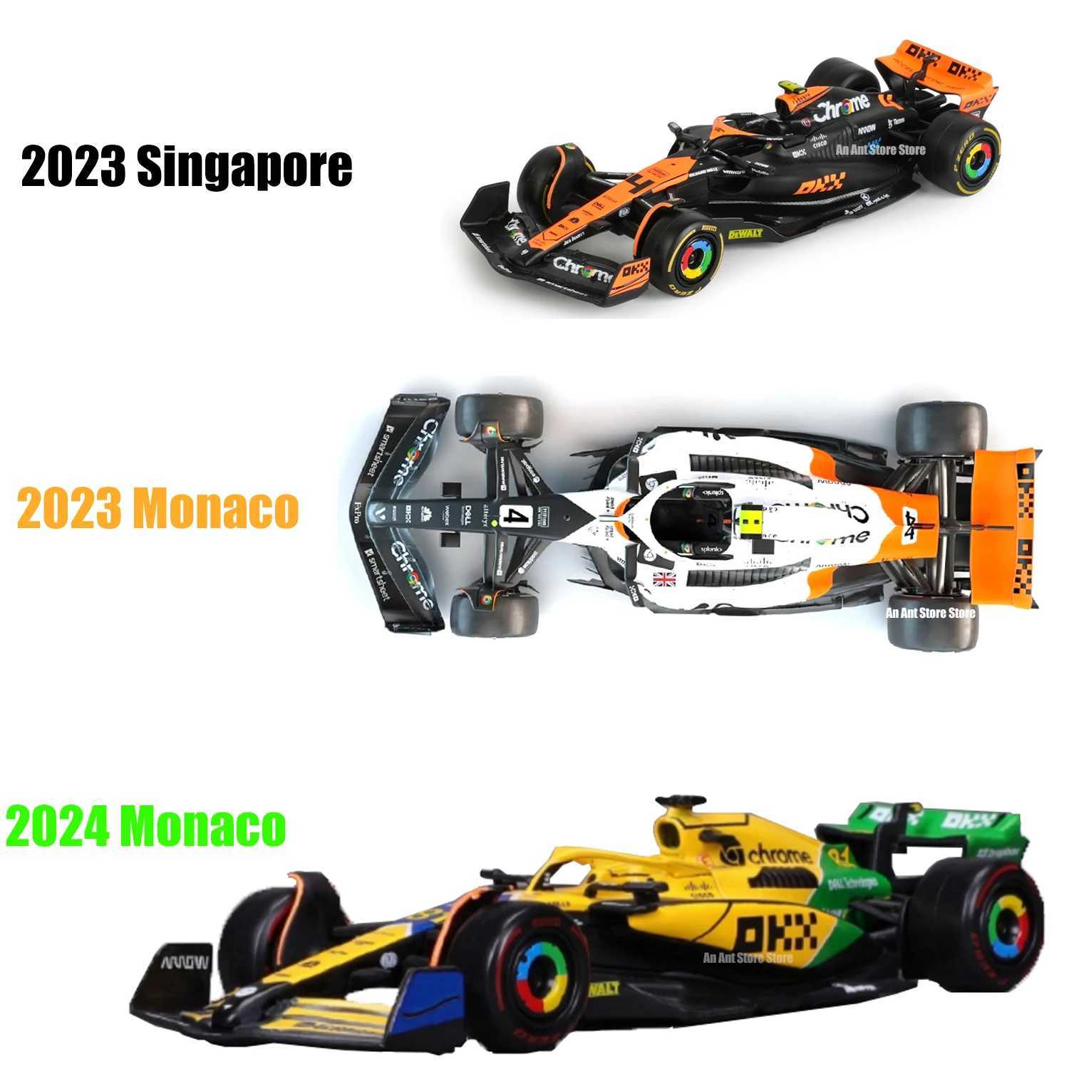 New York 1 43 2023 2024 F1 Mclaren MCL38 MCL60 Monaco GP #4 Norris #81 Piastri Formula Car Model Gifts Singapore Z250402