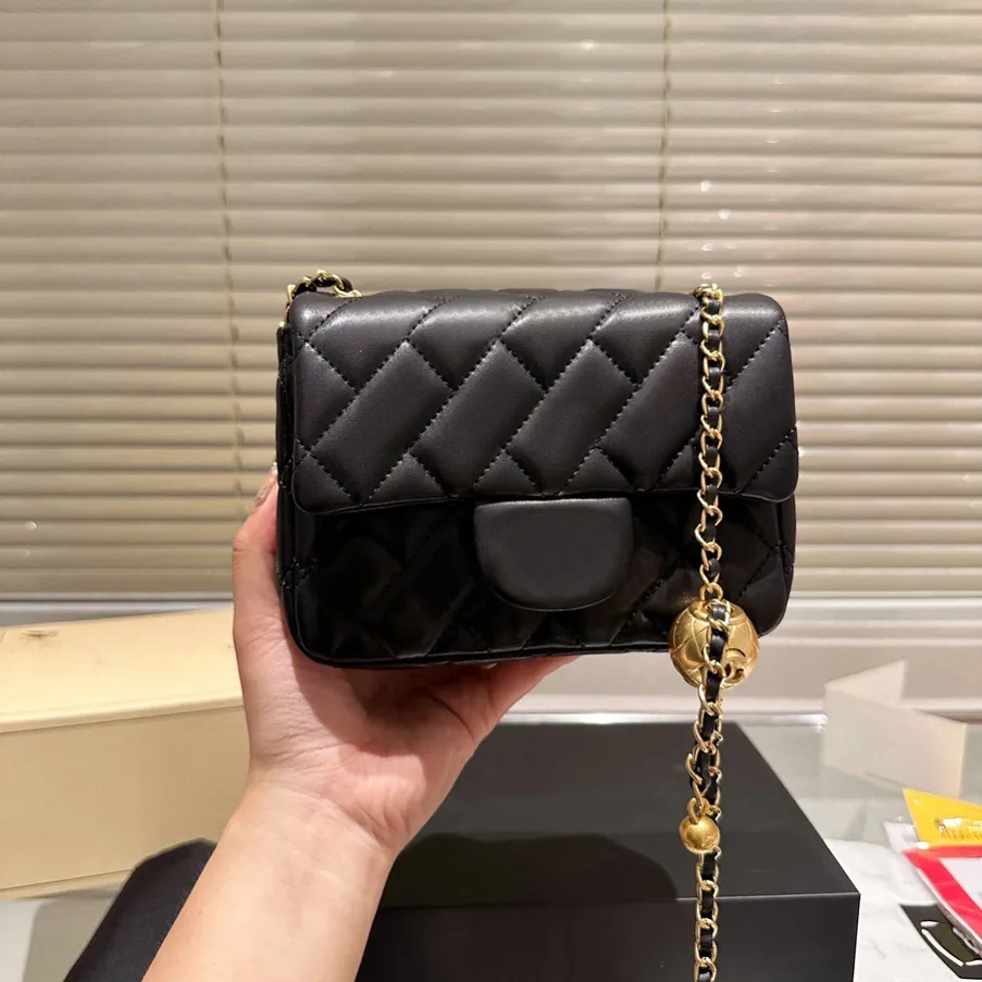 Designer Handbag 5A Real Leather Shoulder Bag Golden buckle Gold Ball Purse Women Totes Classic Clutch Genuine Leather Crossbody Wallet01