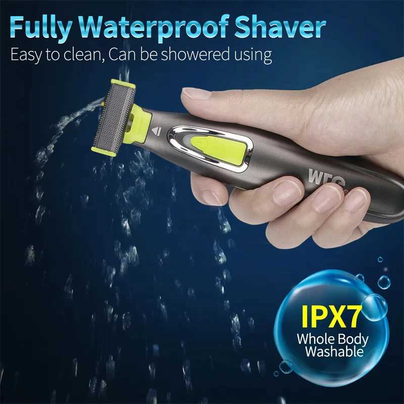 Portable all round trimmer USB T-shaped shaver suitable for men and women used for beard armpits with 2 replacement blades Z250402