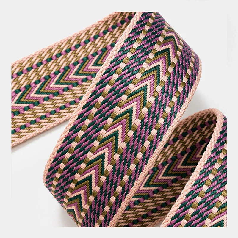 For Handbag Pattern Hand Woven Wide Bag Strap Convert To a Single Shoulder Crossbody Bag Accessory 251030