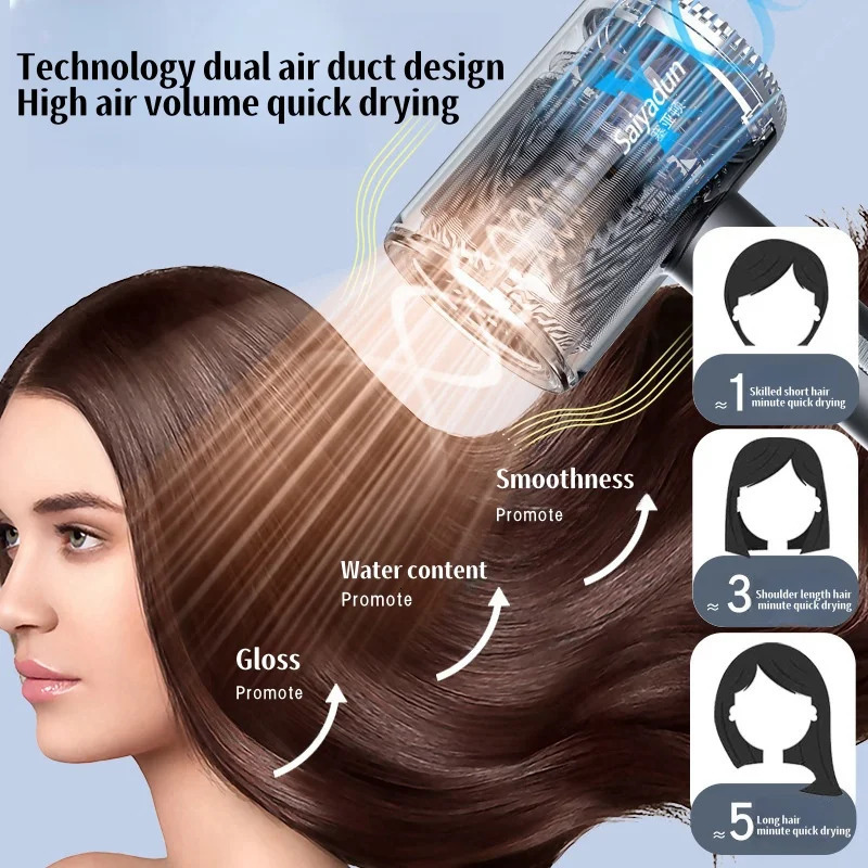 Internet Celebrity Quick Drying Hair Dryer 2400w HighPower Blue Light Hair Care Home Hair Salon Hammer Hair Dryer 220V 251030