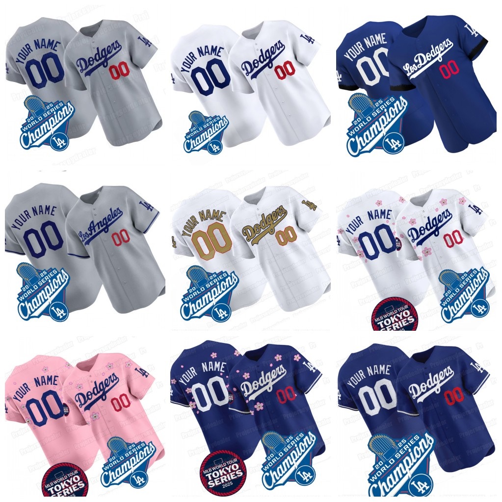 17 Shohei Ohtani Dodgers 2025 World Series Champion Baseball Jersey Yoshinobu Yamamoto Enrique Hernandez Freddie Freeman Mookie Betts Roki Sasaki