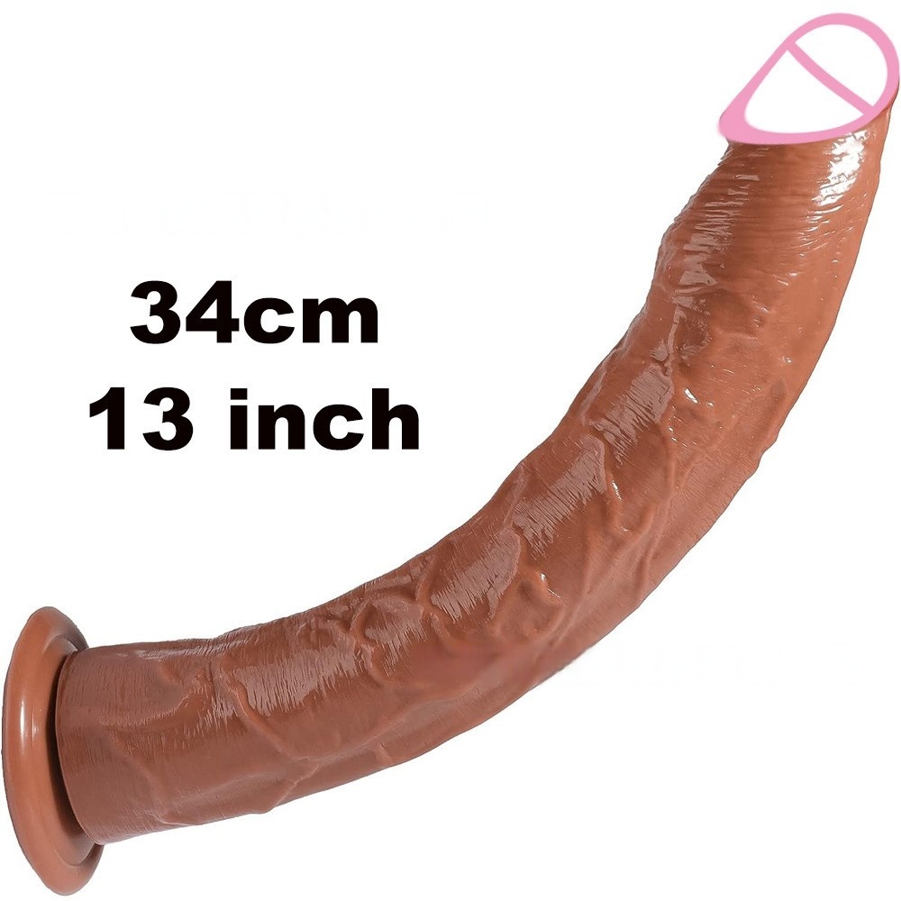 Extra long penis without egg transparent crystal simulation penis female masturbator dildo sex toy