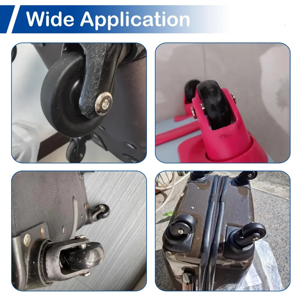 Silent Suitcase Wheels Rubber Trolley Luggage Casters HighQuality Durable Travel Bag Wheel Repair Accessories for Quiet Rolling 251031