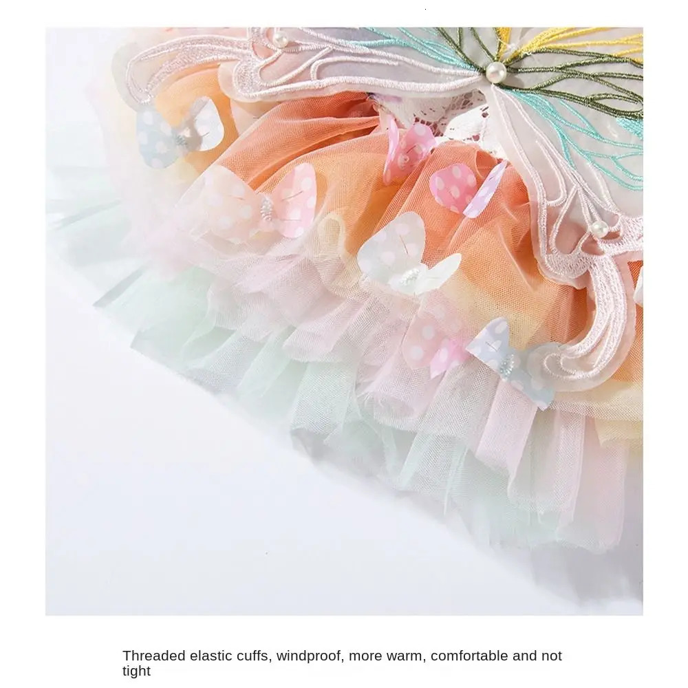 2026 New Rainbow Princess Fantasy Butterfly Dog Mesh Dresses Sweet Dress Summer Pet Cat Puppy Clothes 250402 Free Shipping