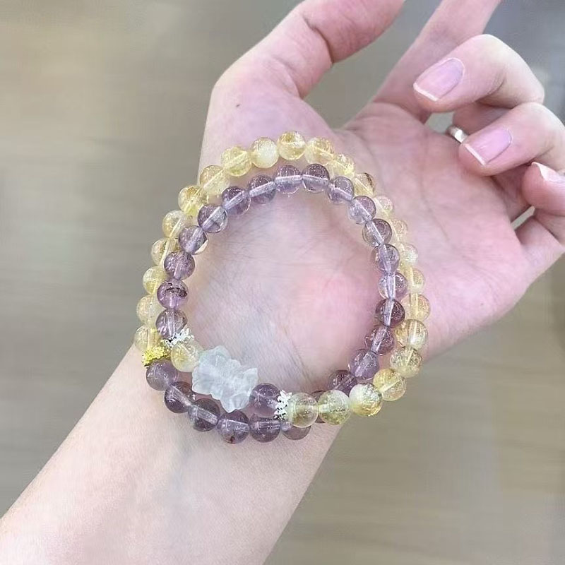 blonde crystal attracts wealth luck and career natural citrine bracelets female girlfriends and sisters birthday gift