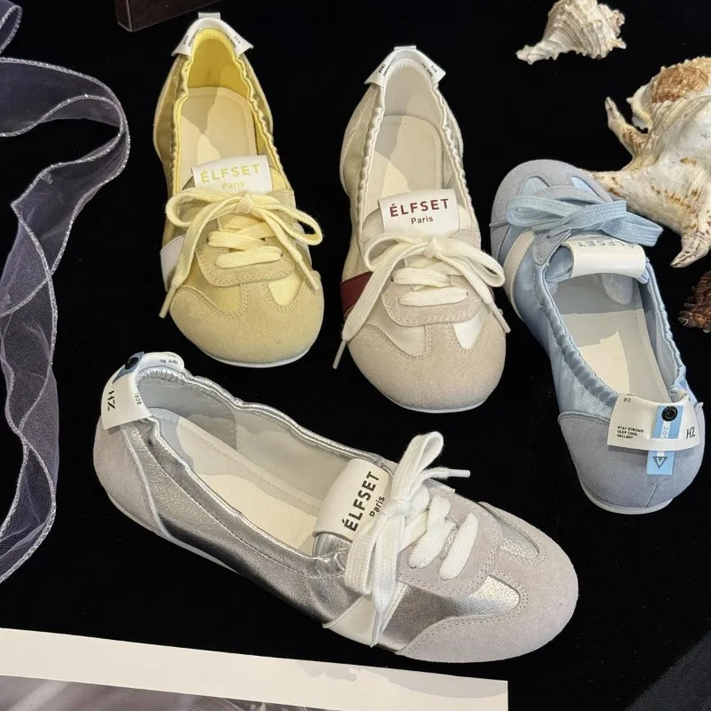 womens shoes sports casual flat canvas lace summer trend dress Zapatos unprinted breathable light 250402