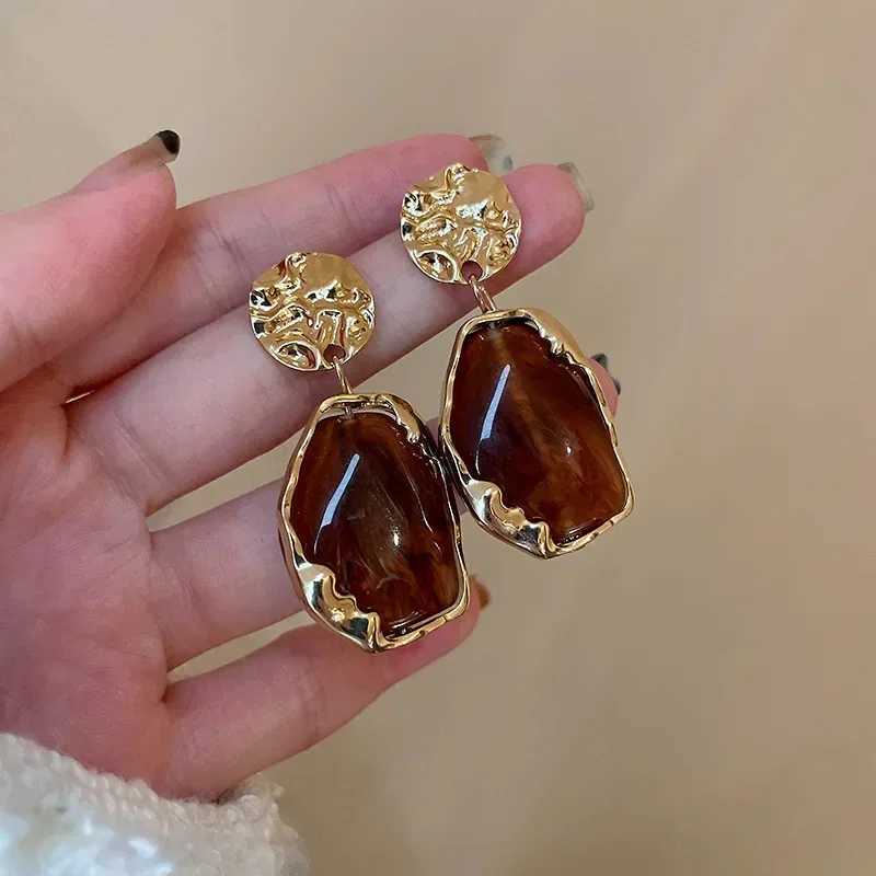 Fashion Pendant Earrings Trend Retro Geometric Earrings for Women 2023 Korean Jewelry Bohemian Acrylic Accessories Party Gifts Y250401
