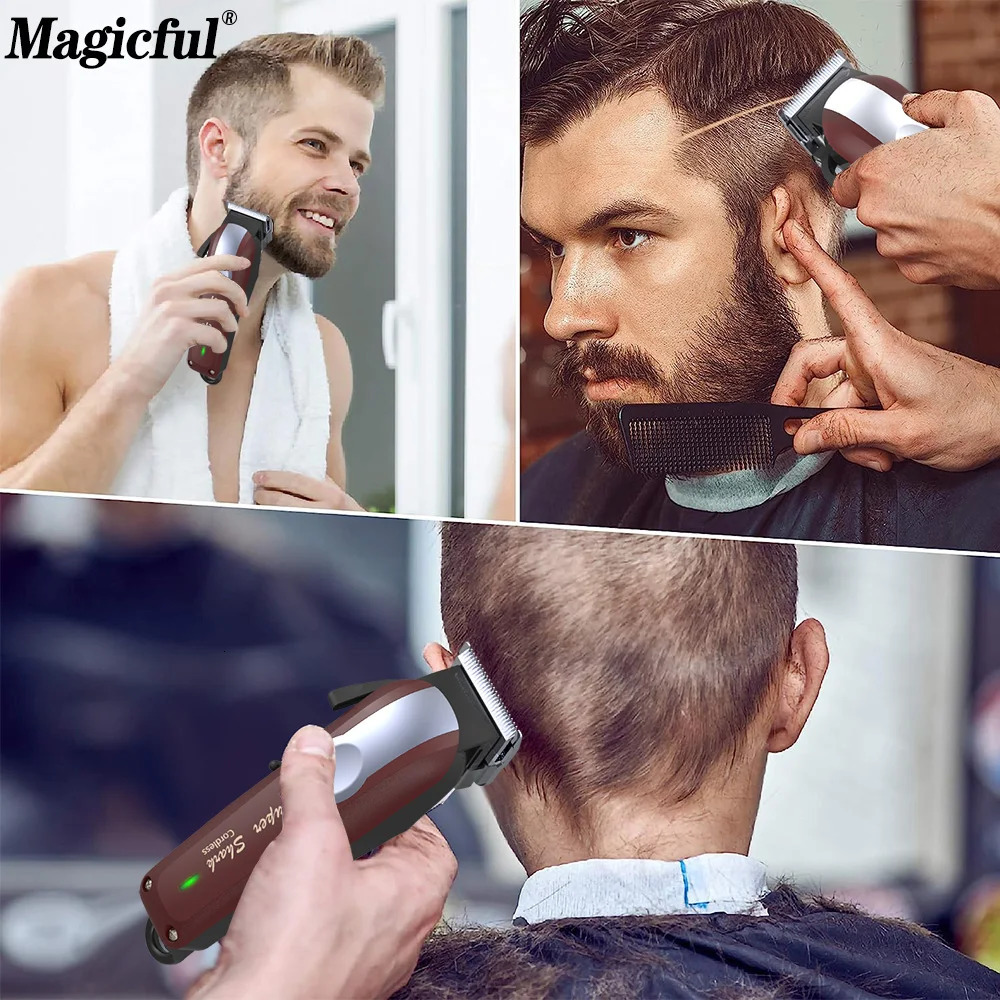 Professional Hair Clipper Powerful Lithium Battery USB Chargeable Trimmer LED Display Home Man Beard Shaver Hair Cutting Machine 251030