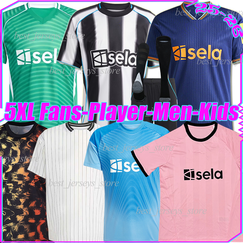 5XL 25/26 Newcastle WISSA Soccer Jerseys GORDON WOLTEMADE OSULA BRUNO G. MURPHY ELANGA BARNES TONALI JOELINTON TRIPPIER POPE men kids kits socks set football shirts