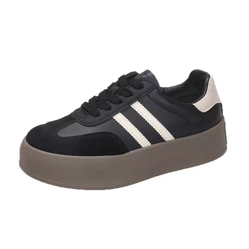 designer shoes 2025 Women's thick-soled white sneaker Fashionable casual board shoes wedge sole single shoes inspired