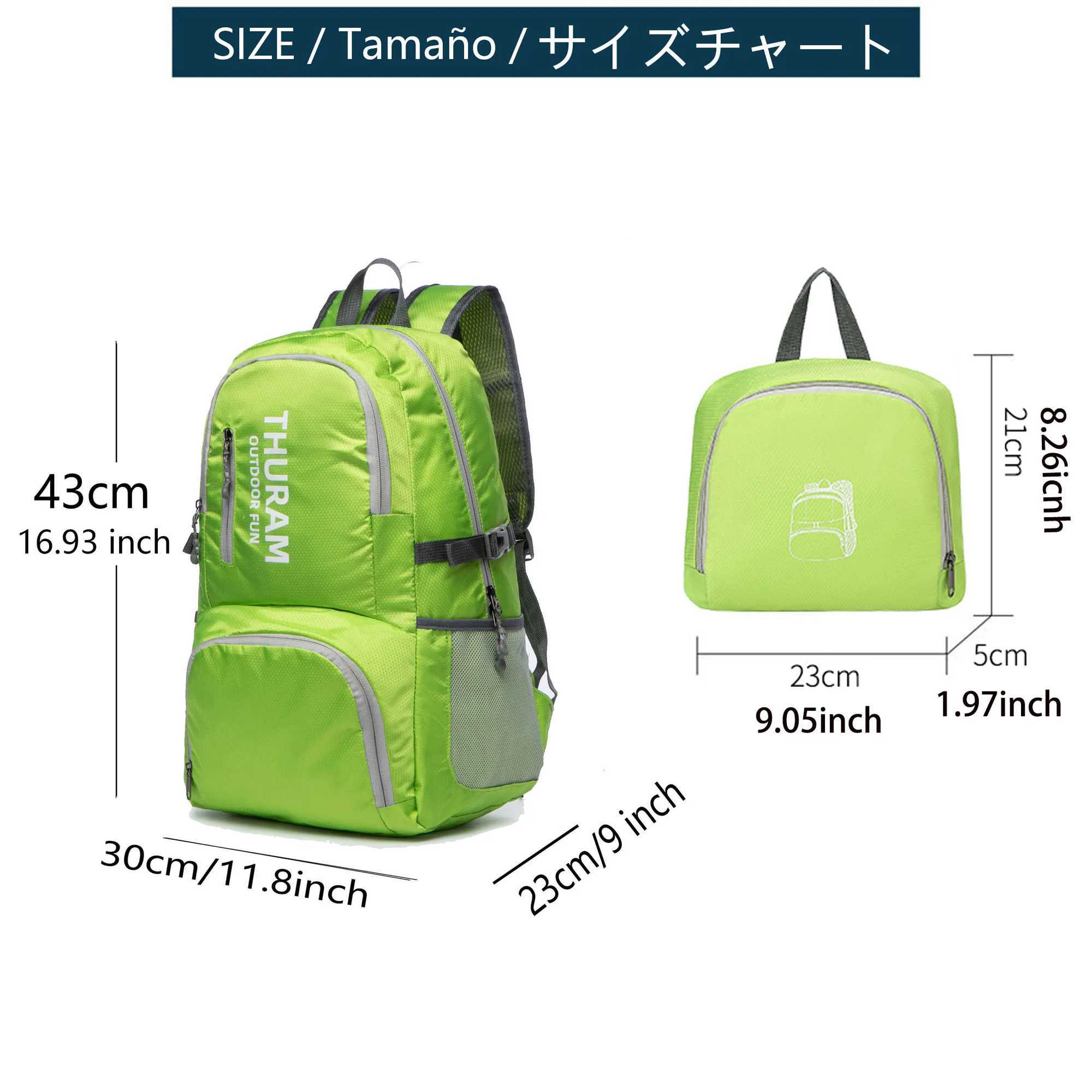 35L Waterproof Foldable Bag Camping Light Weight Bag Packable Hiking Sports Outdoor Travel Backpacks DaypacksC250407
