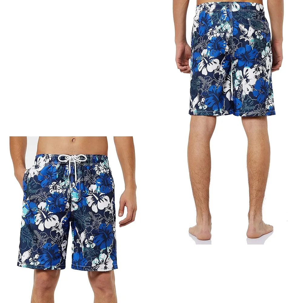 Mens long swim trunks quick drying mens sports shorts short styles colorful animal bear unicorn graphic beach swimsuit 250402m