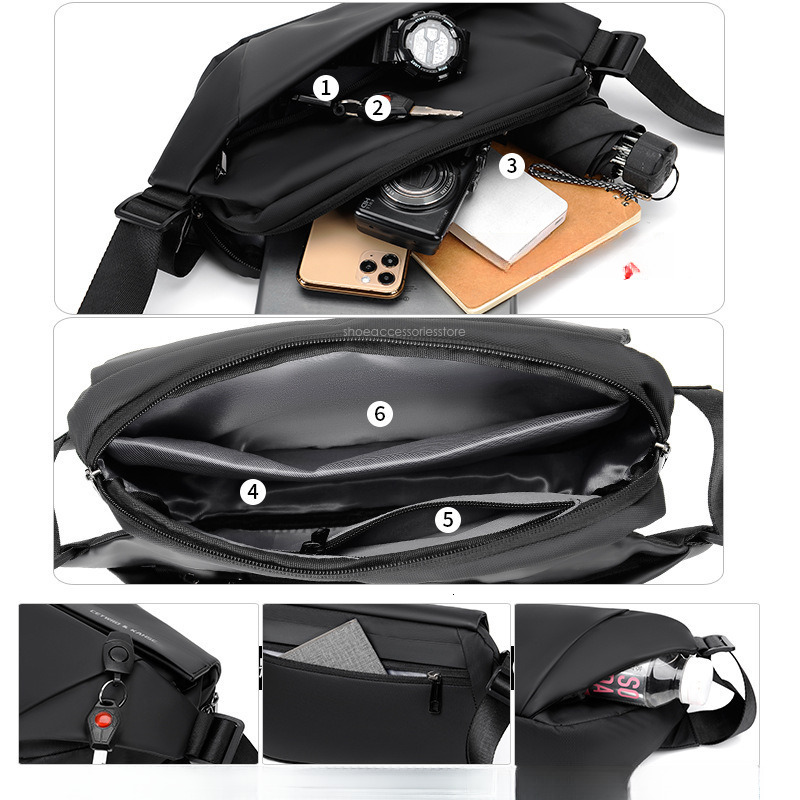 New free shipping designer bag Simple crossbody for men 2025 cycling functional workwear trendy brand fashionable men's chest commuting versatile