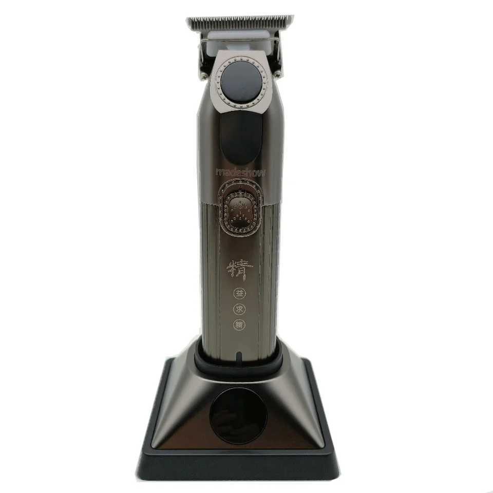 M8F Madeshow Professional Mens Barber Salon Trimmer with Base Cordless Retro Oil Head Push 3200mAh 13W W250402