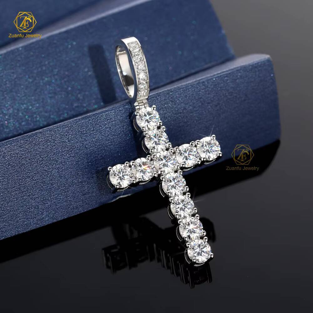 Custom Hip Hop Moissanite Diamonds Necklace Pendant D VVS Clarity for Women and Men