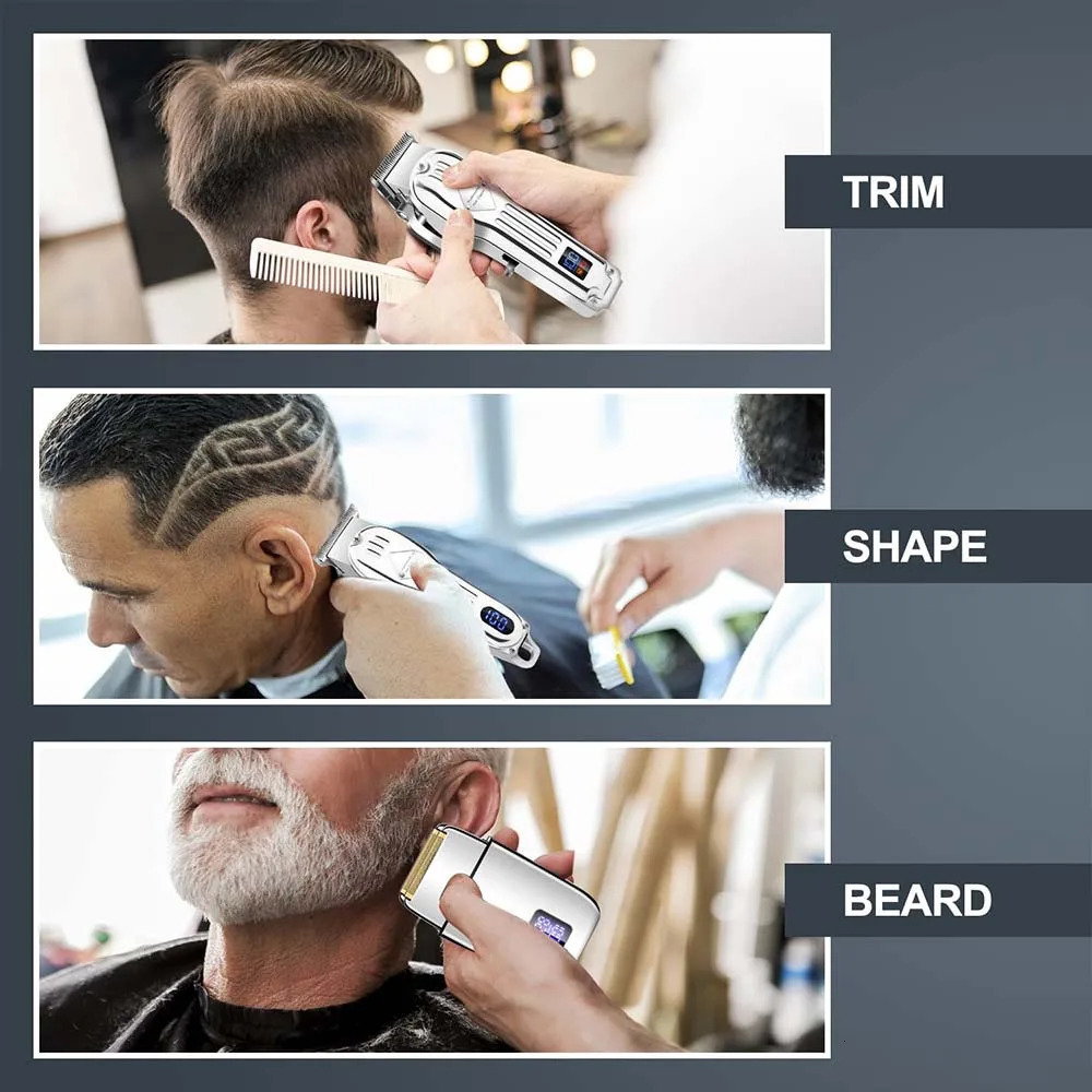 Professional Hair ClippersHair TrimmerBeard Shaver Kit for Men Barber Clipper Hair Cutting Kit Gifts for Men 251030