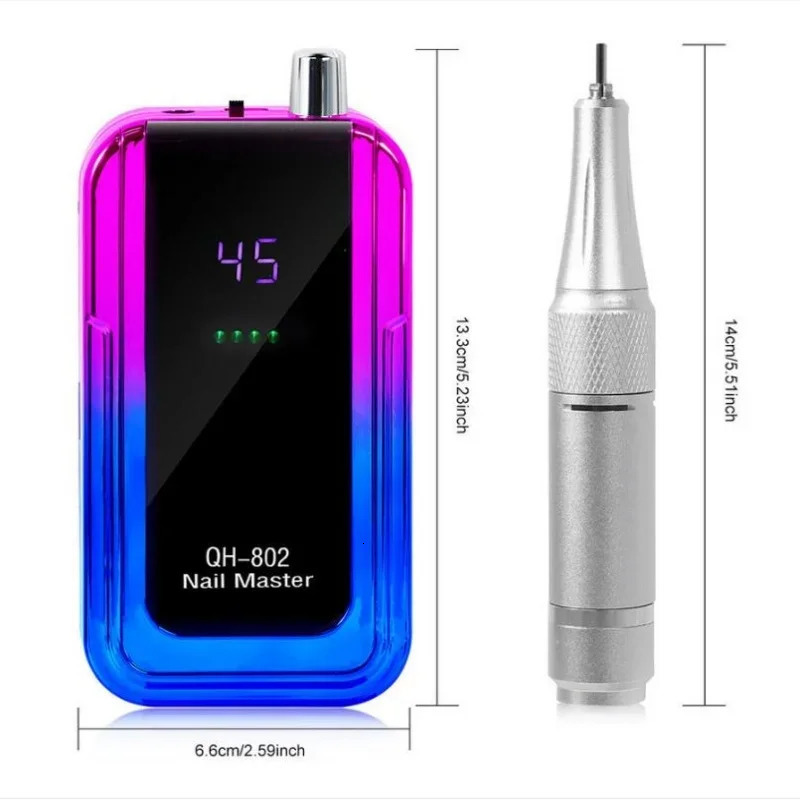 45000RPM Rechargeable Electric Nail Drill Machine With USB Connector Nail Polish Remover Drill Set Manicure Sander Low Noise 250409