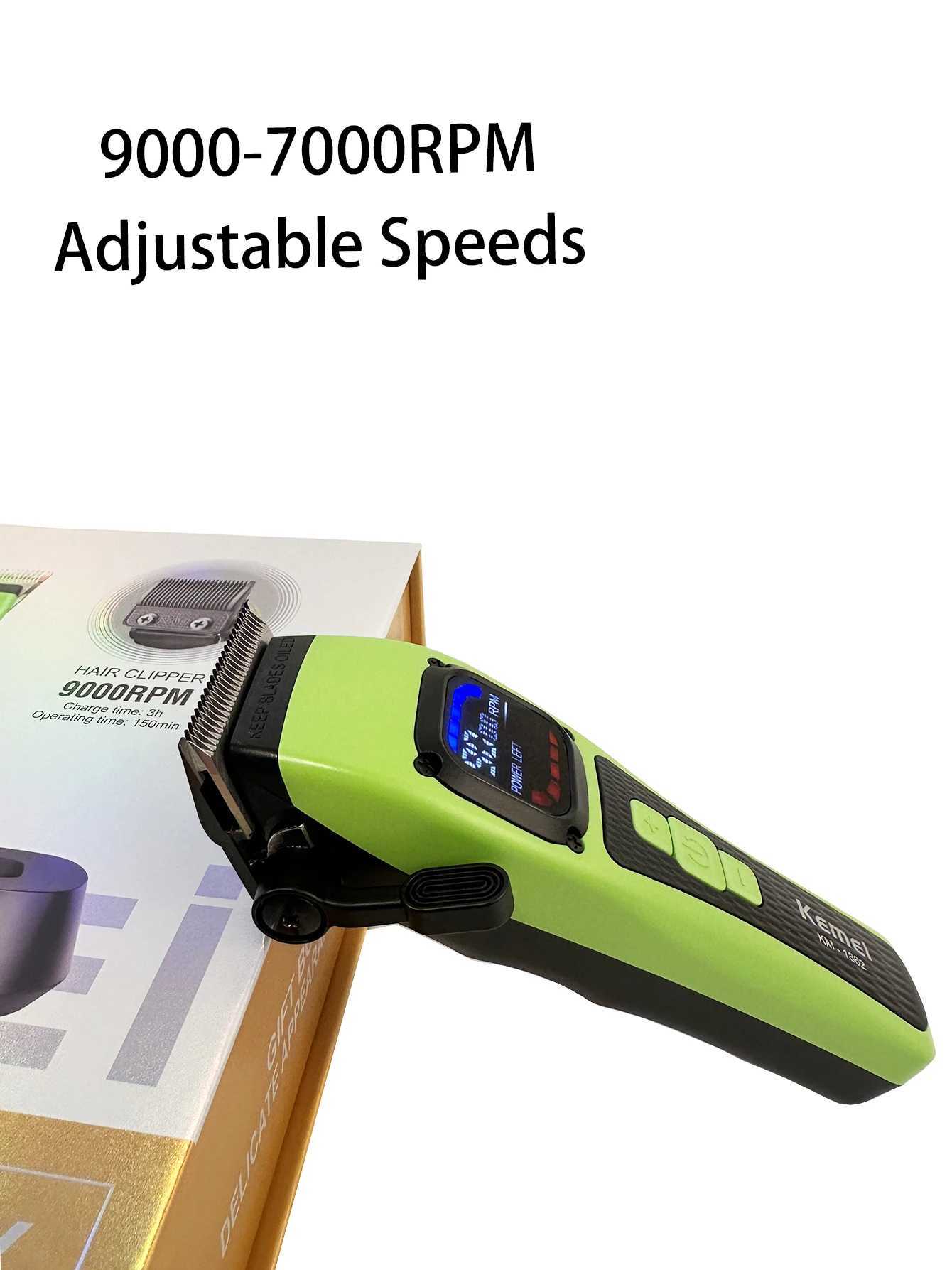 Kemei KM1862 Mens Electric Hair Clipper Baber Professional Hair Clipper with Charging Base Used for Mens Gifts W250402
