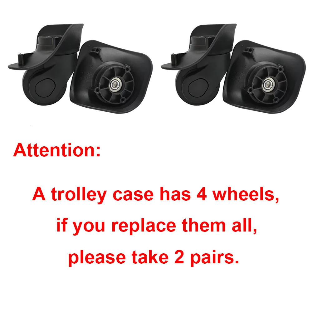 1 Pair Suitcase Wheels Swivel Casters Silent Baggage Wheel High Quality Luggage Wheel Replacement For Suitcase Trolley Accessory 251031