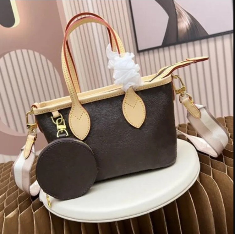 Luxury fashion bag tote women designer handbag purse with pouch letters flowers shoulder bags ladies