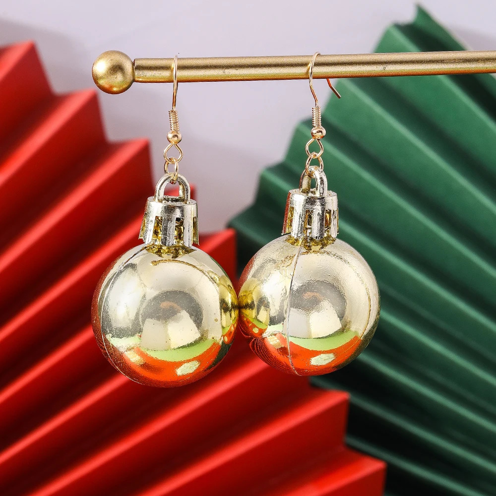 Fashion Christmas Ball Drop Earrings for Women Girls Xmas Dangle Earrings Year Party Festival Jewelry Gifts 251031