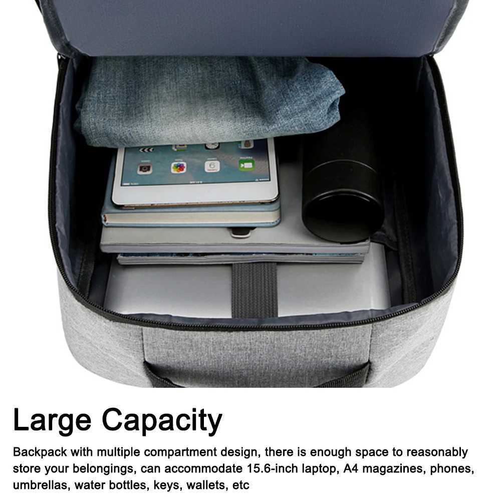 Portable Backpack Camping Travel Bag Business Daypack with USB Charging Port Fit 15.6 Inch Laptops for Men WomenC250407