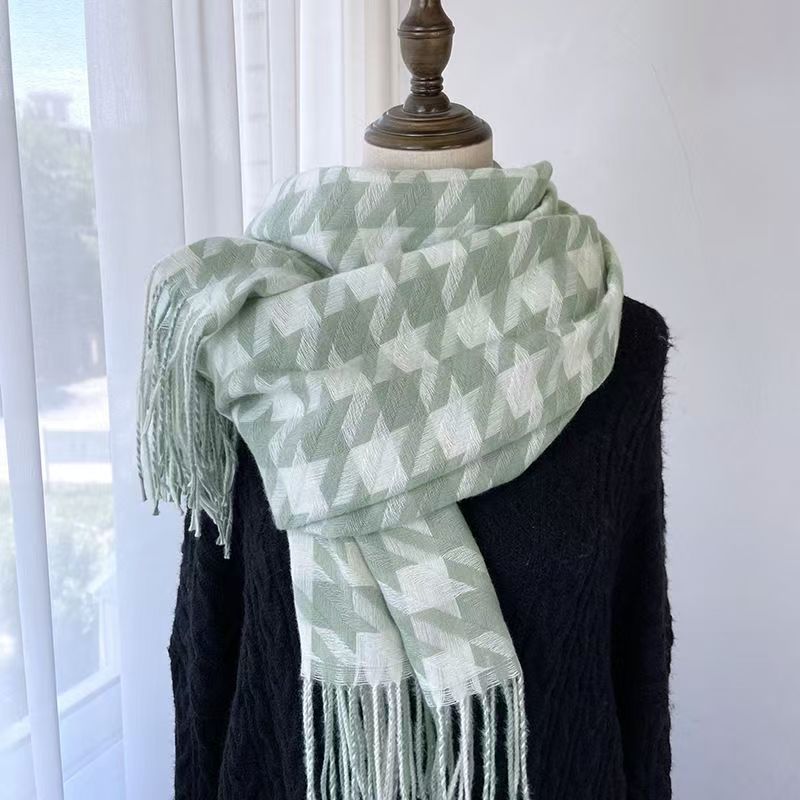 T401 scarf winter women 2025 new all-match high-grade shawl tassel Korean version plaid warm couple thickened neck scarf