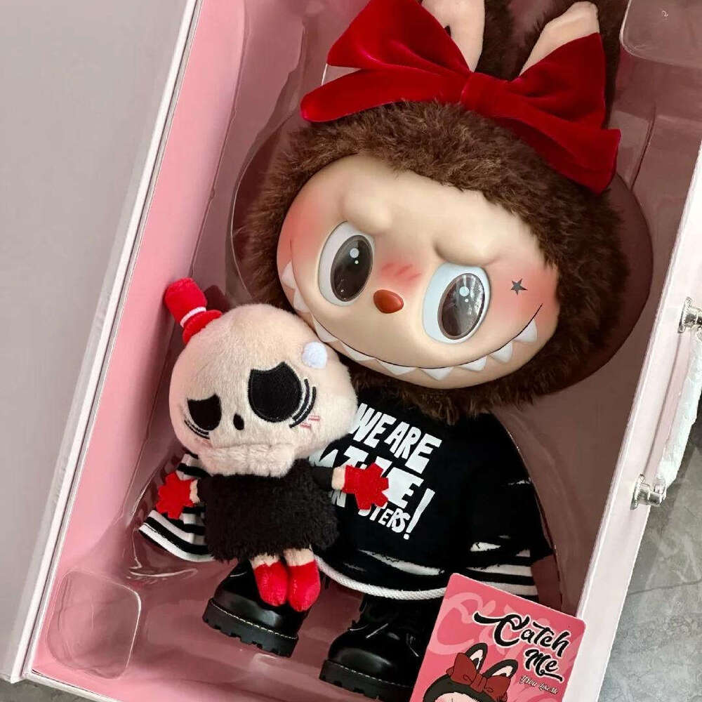 38Cm Labubu Original For Lububu Monsters Series Action Figures PVC Vinyl Doll Gift Box Catch Me If You Can Animal Themed Plush