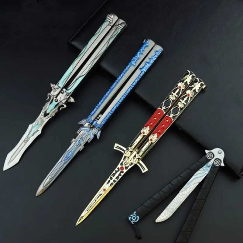 Folding butterfly knife uncut outdoor practice knife childrens model toy cartoon animation throwing knifeW250402
