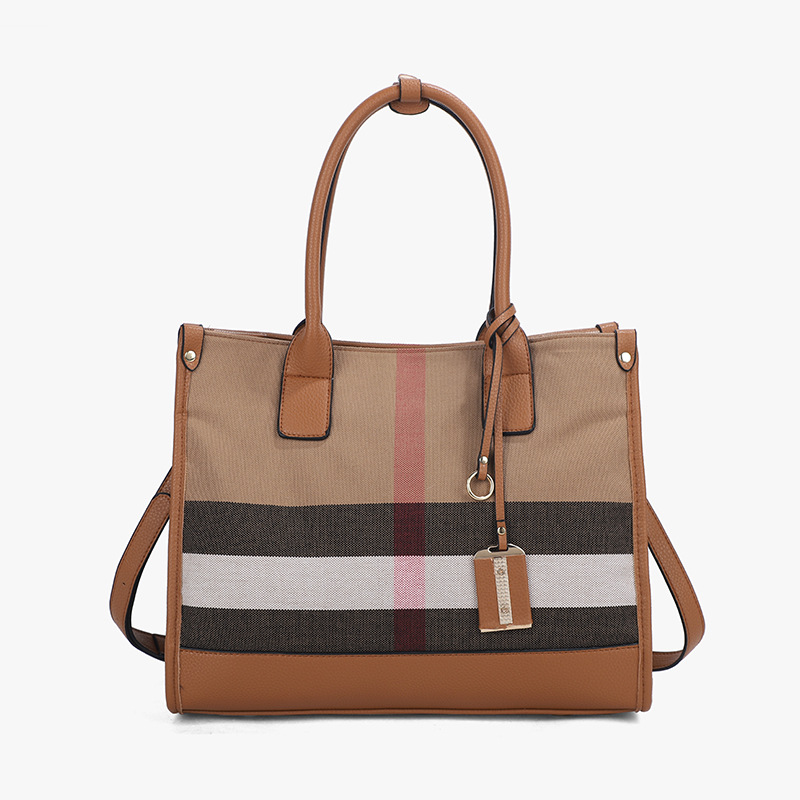 Fashion Bag 2025 New Color Block Tote Bag for Women, Large Capacity Luxury Designer Handbag, Multiway Shoulder Crossbody Bag for Work & Travel