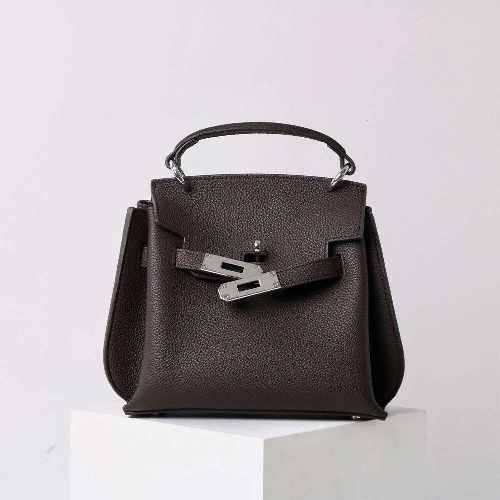 Luxury Bag Designer Togo Top Cowhide Niche Design High-end Large Capacity Leather Women's Handbag Shoulder Commuter Shoulder Bag