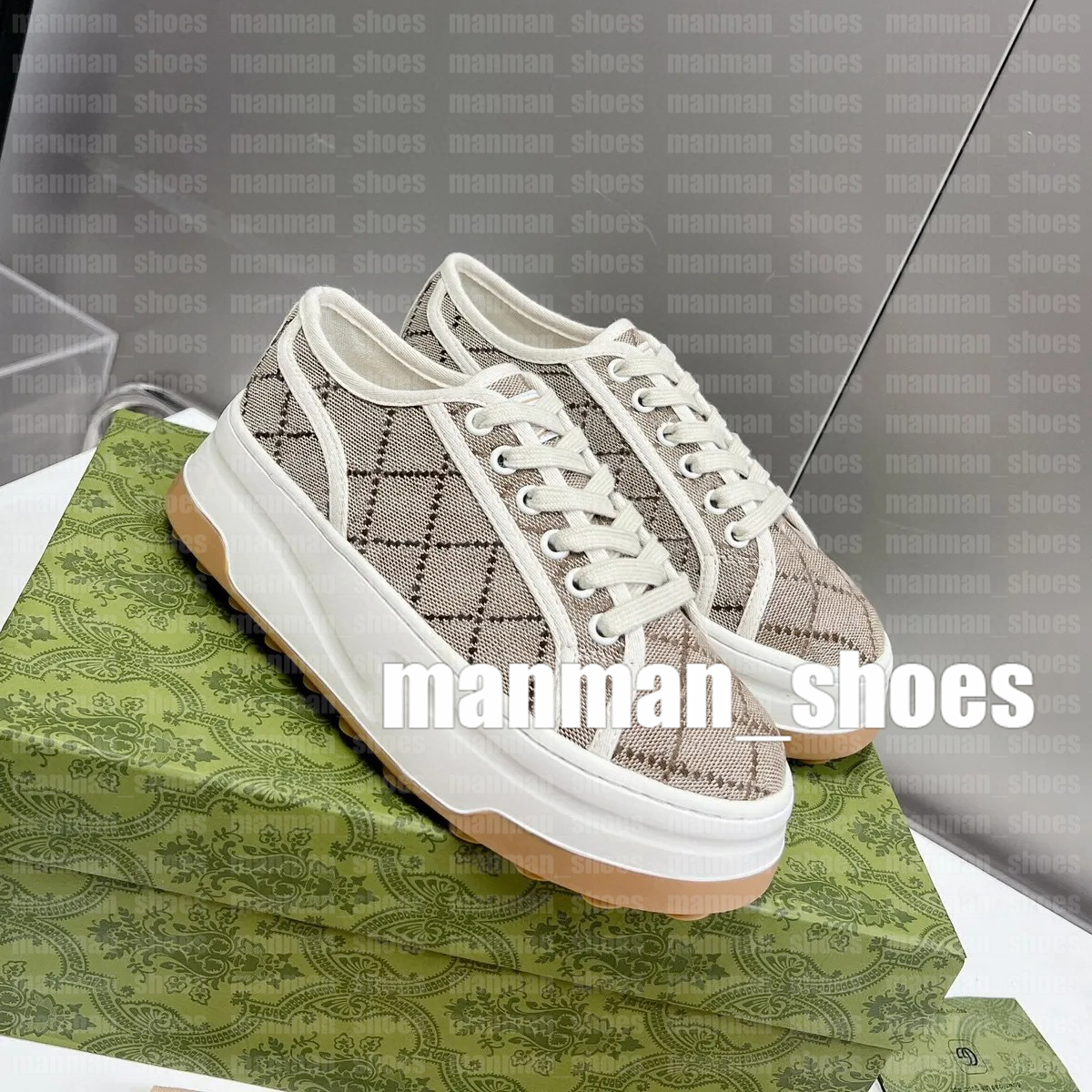 Designer 1977 Canvas Shoes Italy low-cut high top Letter High-quality Sneaker Beige Ebony Tennis Shoe Fabric Trims shoes 1110