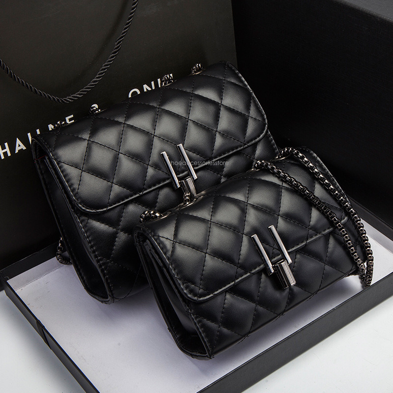 Crossbody Sling For Ladies, Xiaoxiangfeng Lingge Shoulder - New Spring hot Handbags, Versatile Designer Chain Bag for Women