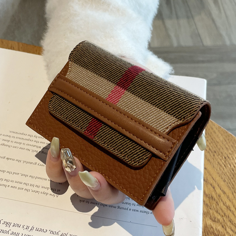 Luxury Wallet 2025 New Plaid Women's Card Holder, Genuine Leather Slim Wallet with Multi Card Slots, Multi-Functional ID & Coin Purse Free Shippi