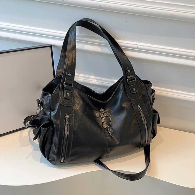 Solid color cross pattern personalized womens shoulder bag crossbody bag simple and trendy lightweight womens bag 251030