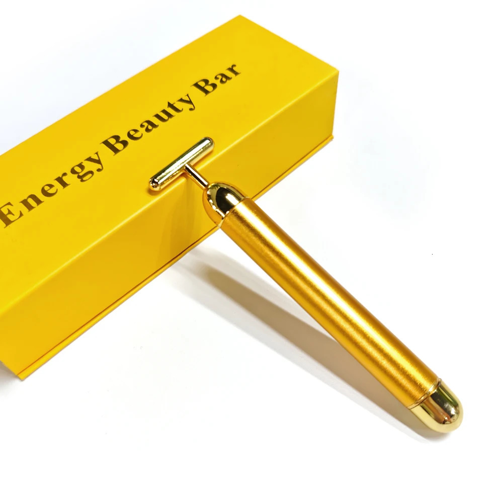Beauty Stick 24k Gold Face Lift Bar Skin Energy Beauty Stick Vibrating Facial Massager Electric Beauty Instrument 251030