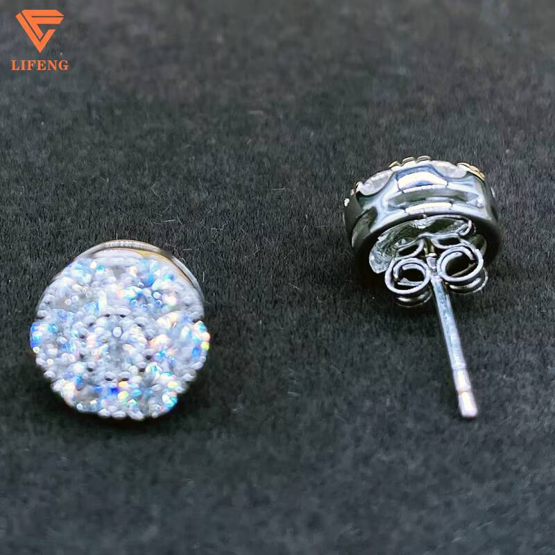 New Flower Trending Earrings 925 Sterling Silver VVS Moissanite Diamond Earrings Custom Earrings With Accessories Women