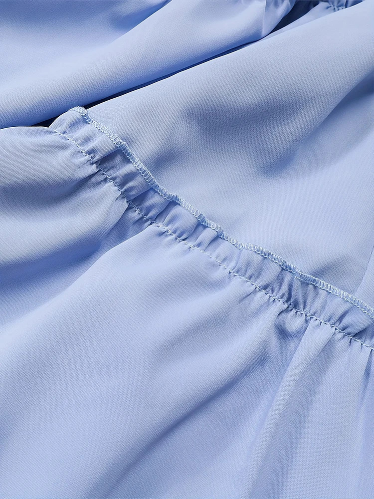 Plus Size 2024 SpringSummer Womens Loose Casual Button Collar Fold Dress 250402m