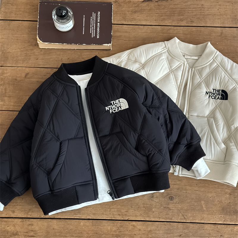 Luxury Down Coat Quilted Baseball Jacket, 2024 New Solid Color Winter Coat, Warm Padded Outerwear for Boys and Girls Free Shipping