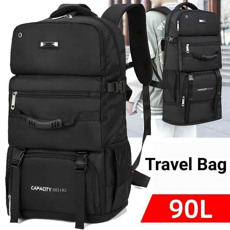 90L 80L Travel Bag Large Capacity Climbing Backpack Men Women Outdoor Camping Luggage Bags Trekking Backpack Hiking Pack XA302+AC250407