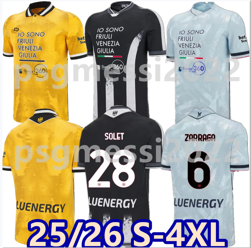 Udinese Calcio 25 26 Home Away Soccer Jerseys PIOTROWSKI LOVRIC IKER EBRAVO BUKSA LOVRIC KARLSTROM ZARRAGA SOLET OKOYE uniform men's and women's football Shirt S-2XL