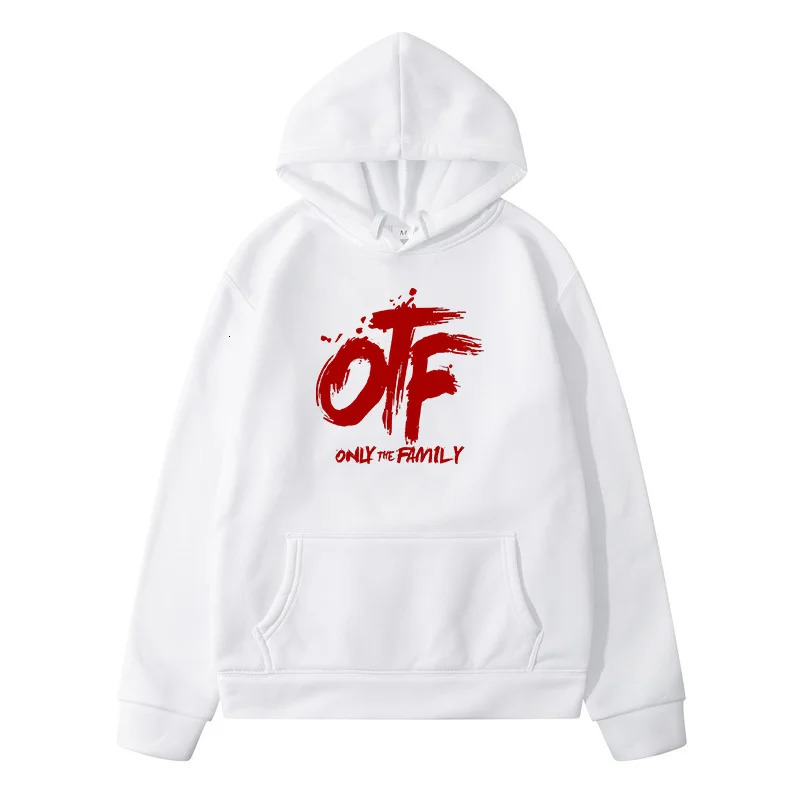 OTF letter printed hoodie mens fashionable casual long sleeved loose oversized zipper street sports shirt 250322