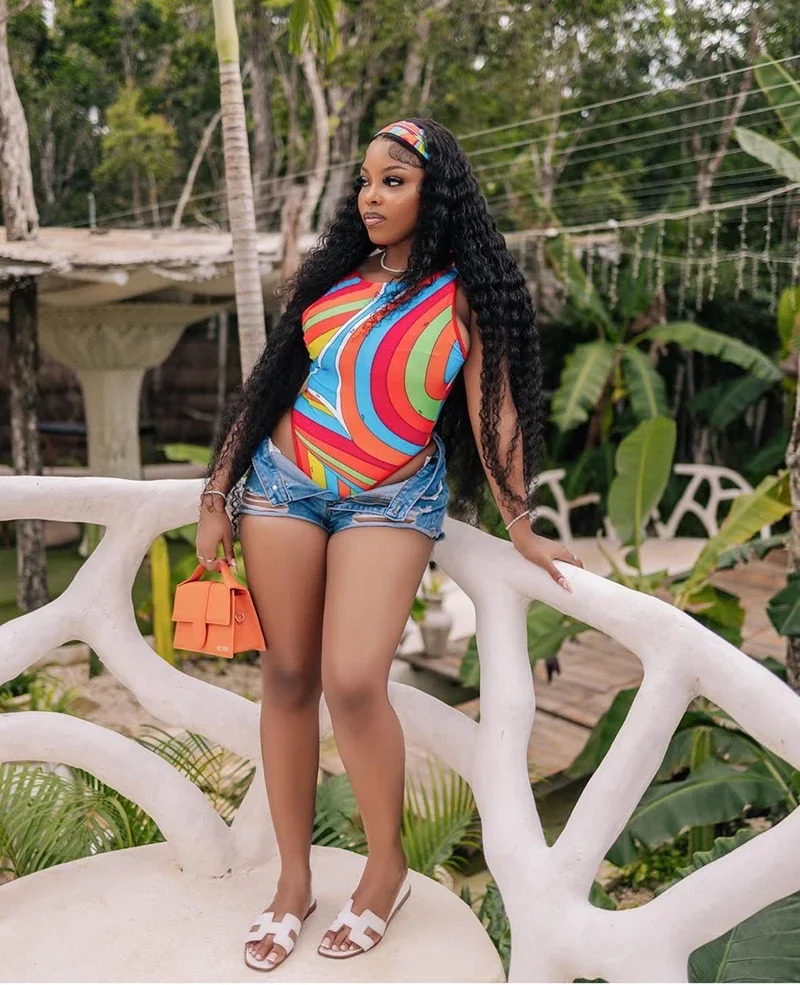 n womens red swimsuit scarf bikini set European fashion beach sexy onepiece 250402