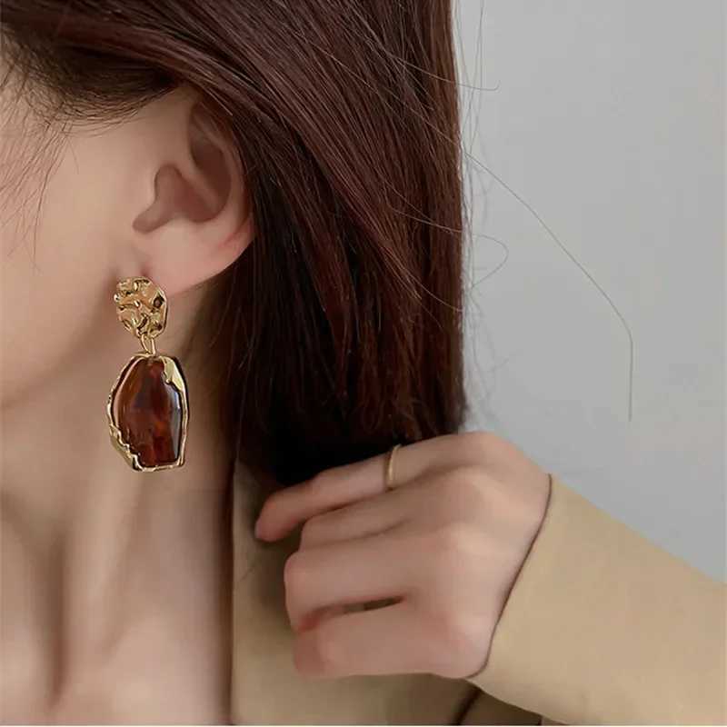 Fashion Pendant Earrings Trend Retro Geometric Earrings for Women 2023 Korean Jewelry Bohemian Acrylic Accessories Party Gifts Y250401