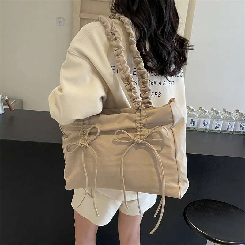 Hot Selg Fashion Nylon Pleated Crossbody 2025 New Casual Trend Versatile Large Capacity Tote Women's Shoulder Bag