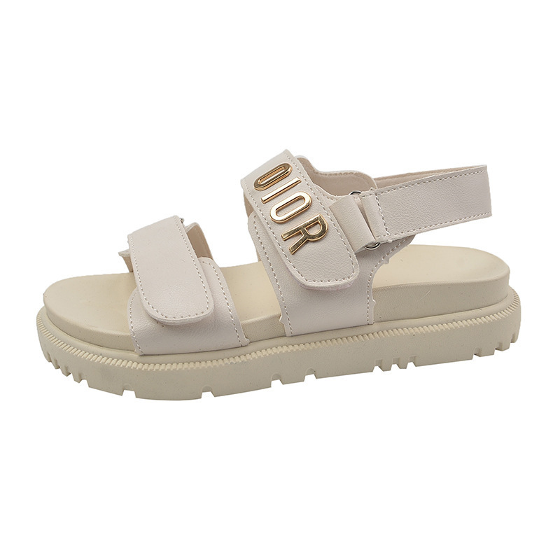 Thick soled sandals free Shipping slippers Designer Leisure beach shoes Women's outdoor sandals 2025 new